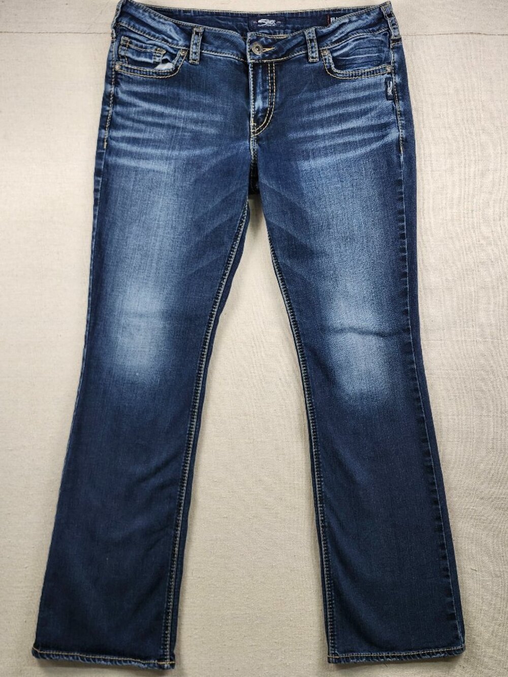 Silver Jeans Elyse Mid Slim Bootcut Jeans 34x33 Dark Wash